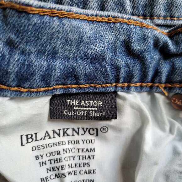 Blank NYC jean shorts boho denim cut off sun rainbow embroidery coastal cowgirl - Picture 15 of 15